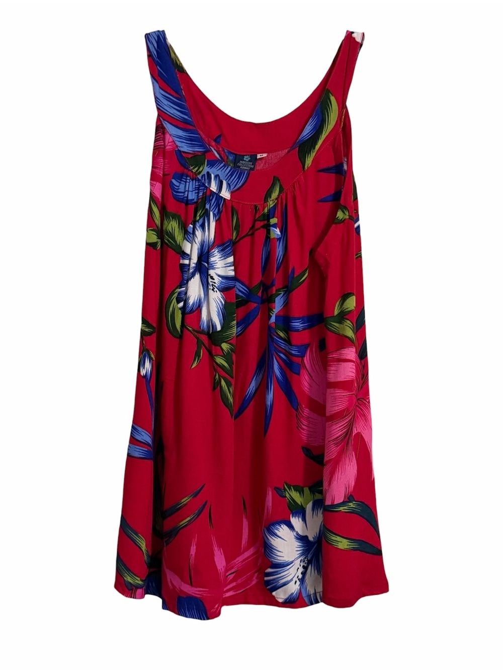 Hibiscus Collection Hawaii NWT Red Tropical Floral Sleeveless Top - M